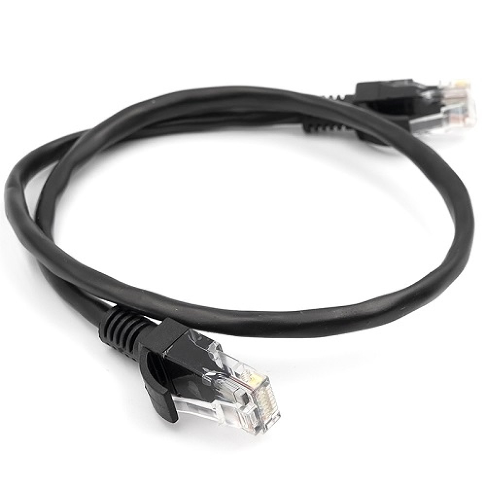 Cable Cat5E UTP, 0.5m, black